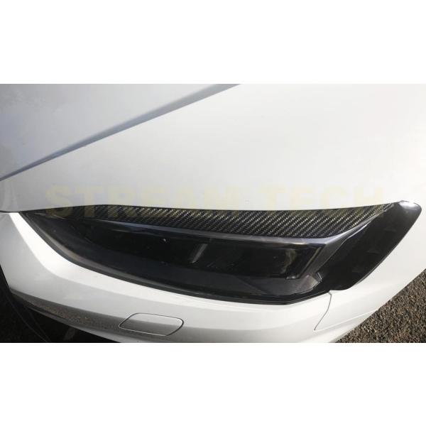 AUDI アウディ F5 A5 S5 RS5用 ドライカーボン アイライン ヘッドライトアイライン ...