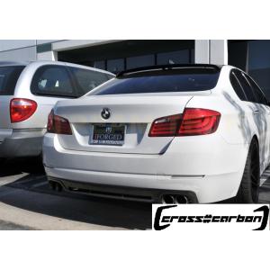 BMW F10 F11 5シリーズ ハイライン用 カーボン リアディフューザー リアアンダースポイラ...