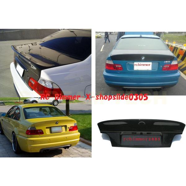 BMW E46 3シリーズ E46 M3 クーペ用 CSLタイプ カーボン トランク ダックテール ...