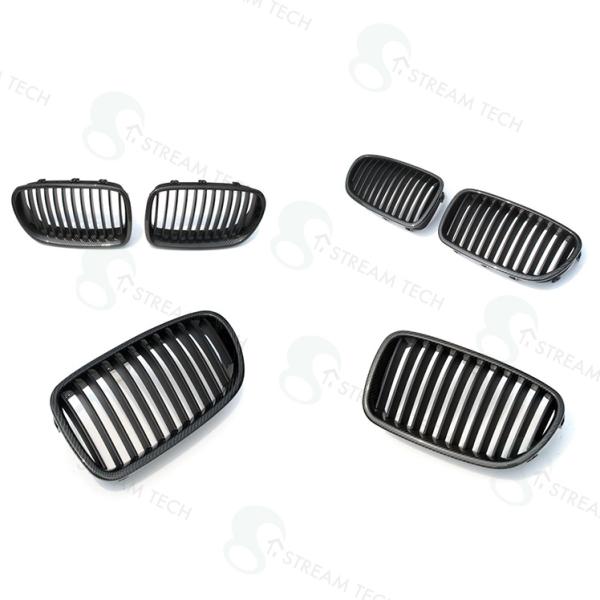 ◆BMW F10 F11 5シリーズ用 リアルカーボンキドニーグリル/センターグリル/520/523...