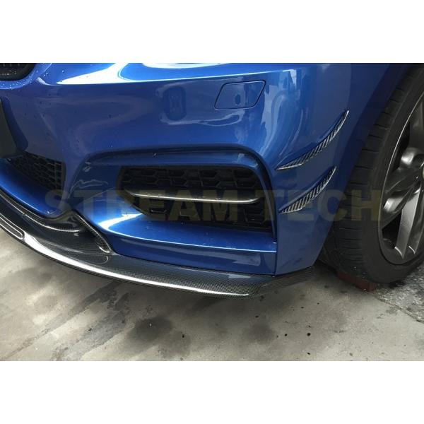 BMW F22 F23 2シリーズ用 リアルカーボン フロントカナード 4点セット バンパーカナード...