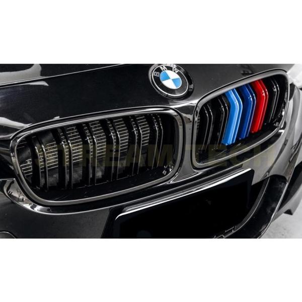 BMW F30 F31 3シリーズ用 M3 Mパフォーマンスタイプ トリプルカラー キドニーグリル ...