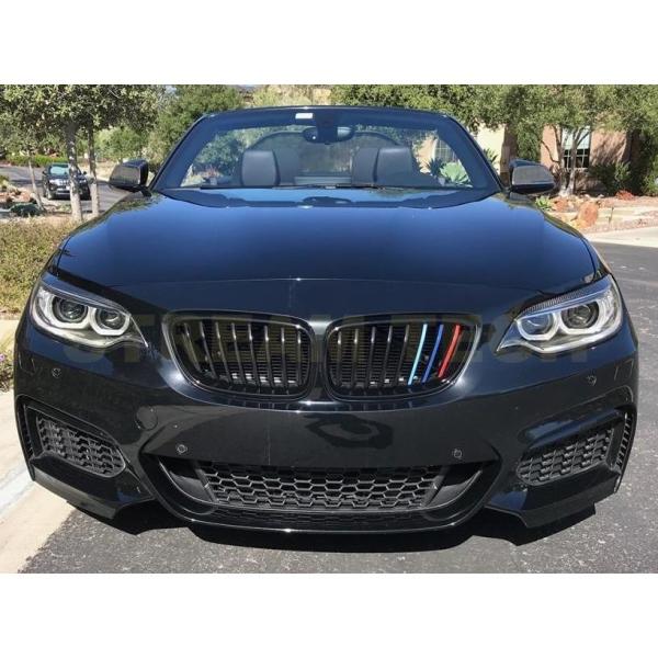 BMW F22 F23 2シリーズ F87 M2用 ドライカーボン ヘッドライト アイライン ライト...