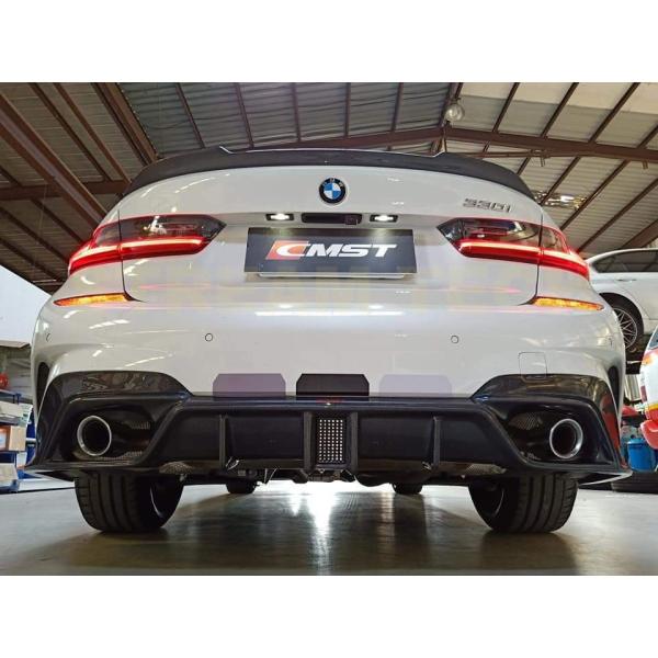 BMW G20 G21 3シリーズ Mスポーツ 前期用 LED ストップランプ付き カーボン リアデ...