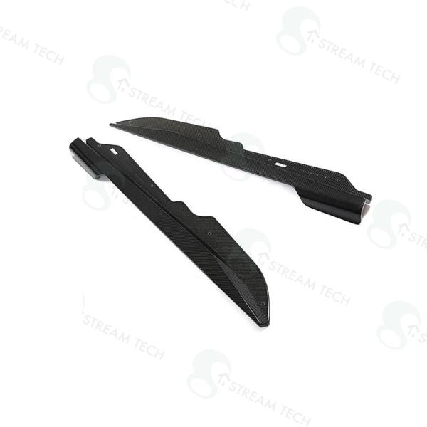 クロスカーボン◆シボレー C8 コルベット用 カーボンサイドスカート/CORVETTE/綾織カーボン...