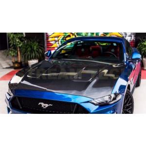 FORD フォード マスタング用 GT500タイプ ダクト付き カーボン ボンネット 2種類有 エン...