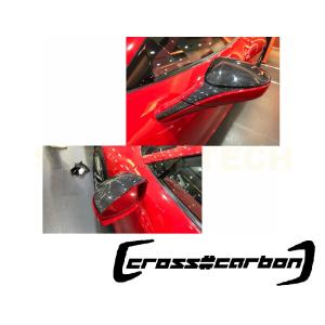 Ferrari フェラーリ 458 イタリア用 ドライカーボン ミラーカバー 貼り付け式 4ピース ...