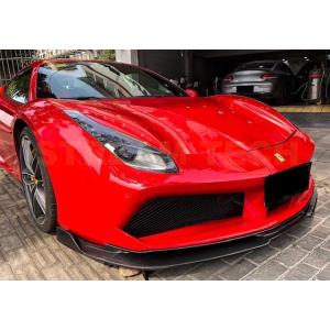 Ferrari フェラーリ 488 GTB用 ドライカーボン フロントスポイラー リップスポイラー ...