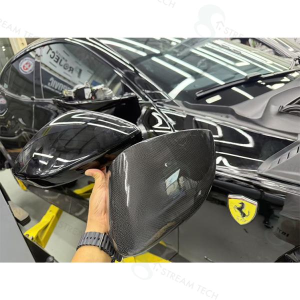 Ferrari フェラーリ プロサングエ ドライカーボンサイドミラーハウジング/ミラーカバー/DRY...