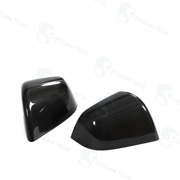 DRYCARBON◆テスラ モデルY 2019y~24y 用 カーボンミラーカバー/交換式/サイドミ...