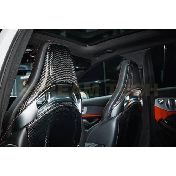 BENZ メルセデス ベンツ AMG 汎用 シートバックカバー シートカバー カーボンカバー カーボ...