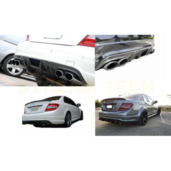 BENZ メルセデス ベンツ W204 C63 AMG 前期用 DTMタイプ カーボン リアディフュ...