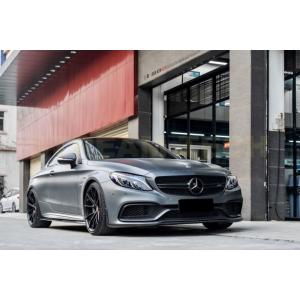 BENZ メルセデス ベンツ W205 S205 C63 AMG用 カーボン フロントカナード 6点...