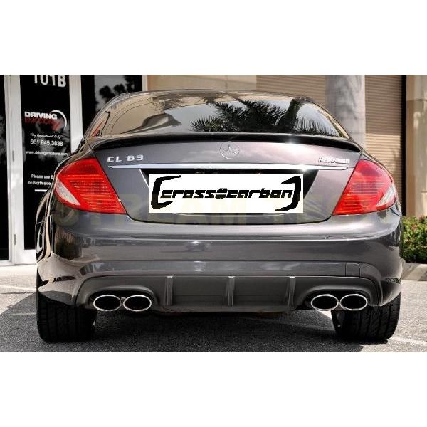 BENZ メルセデス ベンツ W216 C216 CL用 エレガンスタイプ カーボン トランクスポイ...