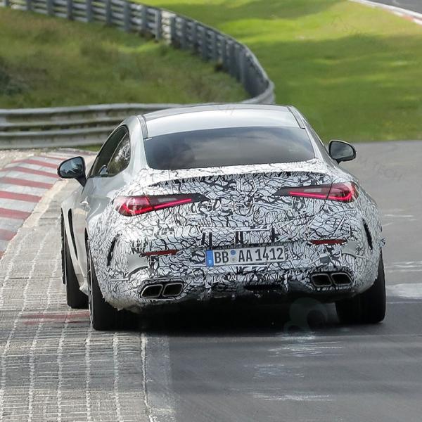 ◆メルセデスベンツ C236 A236 CLE用 63AMG仕様 艶黒リアディフューザー+スクエアテ...