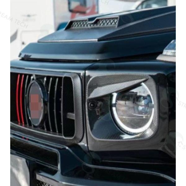 DRYCARBON◆メルセデスベンツ/AMG ブラバス仕様 カーボンヘッドライトアイラインセット/ヘ...