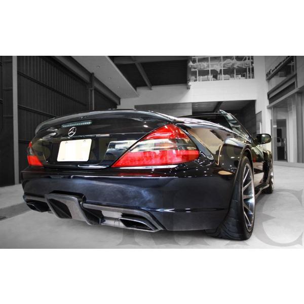 BENZ メルセデス ベンツ R230 SL65 AMG用 ブラックシリーズ カーボン リアディフュ...