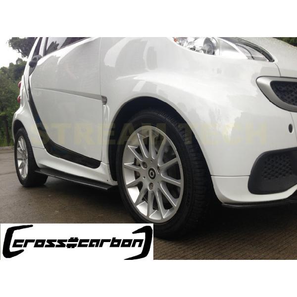 MCC スマート フォーツー用 カーボン サイドスカート サイドスポイラー アンダースカート サイド...