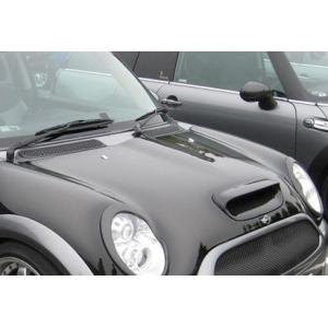 MINI ミニ クーパー用 ボンネットセンターダクト FRP 綾織りカーボン 2種類有 エンジンフー...