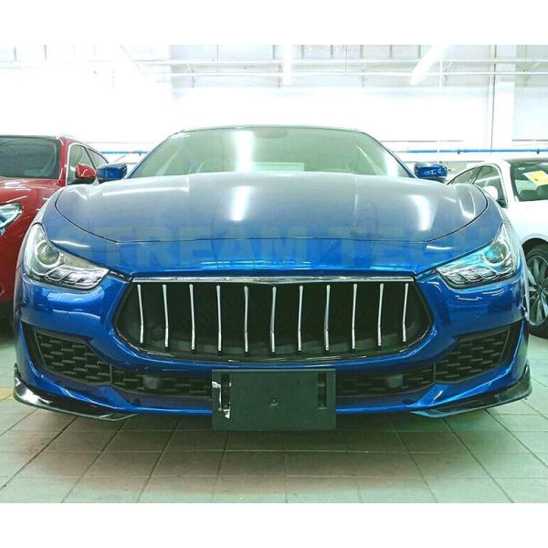 MASERATI マセラティ ギブリ 後期用 カーボン フロントスプリッター バンパースプリッター ...