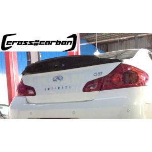 NISSAN 日産 インフィニティ G37 V36 スカイライン セダン用 カーボン トランクスポイ...