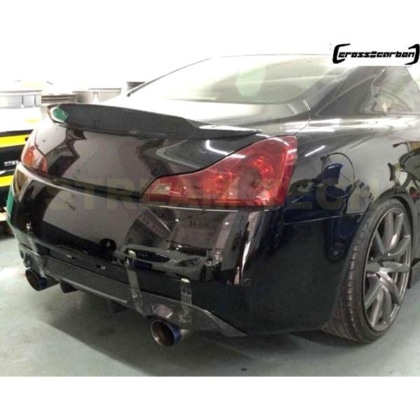 NISSAN 日産 インフィニティ G37 クーペ用 カーボン リアディフューザー リアアンダースポ...