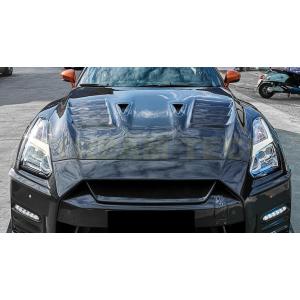 NISSAN 日産 R35 GT-R用 TSタイプ ダクト付き ボンネット 2種類有 FRP カーボ...