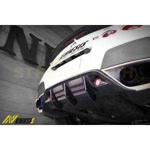 NISSAN 日産 R35 GT-R用 DTM カーボン リアディフューザー リフレクター付き リア...