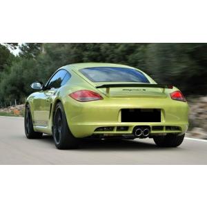 PORSCHE ポルシェ 987 ケイマン用 Rタイプ カーボン リアウイング 2点セット リアスポイラー トランクスポイラー カーボンウイング GTウイング Porsche Cayman｜streamtech