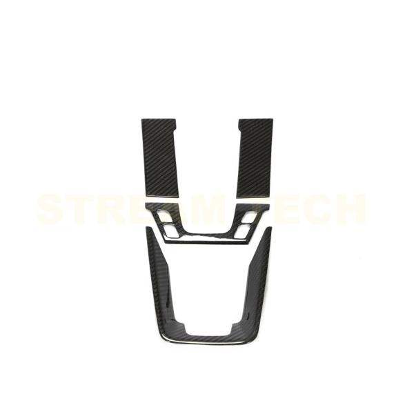 PORSCHE ポルシェ 992 カレラ用 ドライカーボン センターコンソールパネル 4点セット イ...