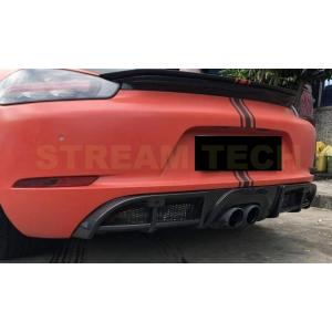 PORSCHE ポルシェ 718 ケイマン ボクスター用 GT4タイプ カーボン リアディフューザー...