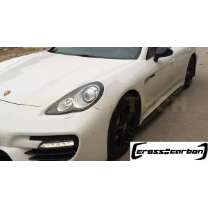 PORSCHE ポルシェ 970 パナメーラ 前期用 カーボン サイドスカート サイドスポイラー サイドステップ アンダースカート サイドシル 綾織 970.1 Panamera 人気｜streamtech