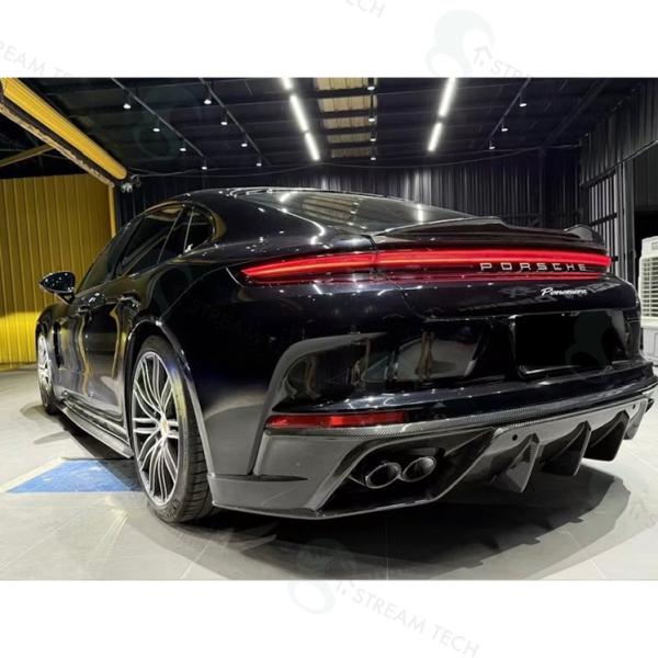 ポルシェ 976 パナメーラ カーボンエアロキット◆リップ/サイドステップ/ディフューザー/ライトア...