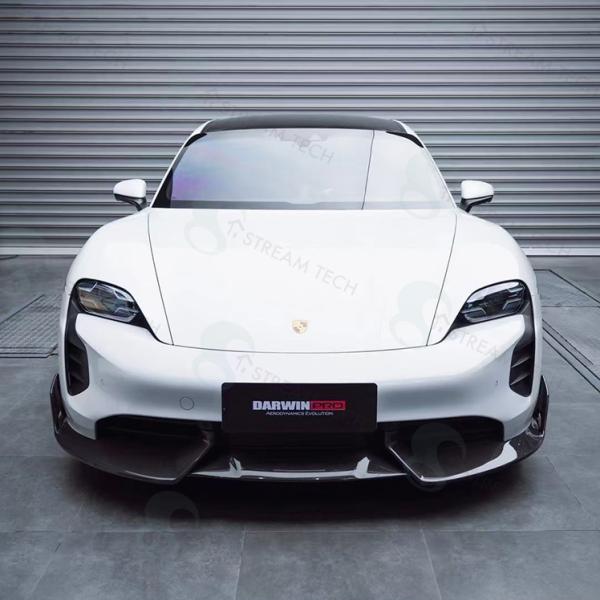 ◆ポルシェ タイカン カーボンエアロキット◆SOFT KIT、フロントリップ、サイドステップディフュ...