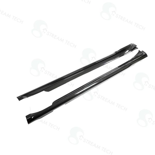 DRYCARBON◆ポルシェ 9J1/タイカン用 カーボンサイドスカート/カーボンステップ/サイドエ...