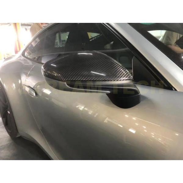 PORSCHE ポルシェ 992 カレラ 9J1 タイカン 右ハンドル用 ドライカーボン ミラーカバ...