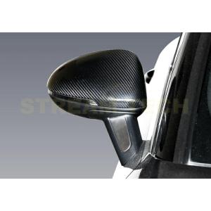 PORSCHE ポルシェ マカン用 カーボン ミラーカバー 交換式 ドアミラーカバー サイドミラーカ...