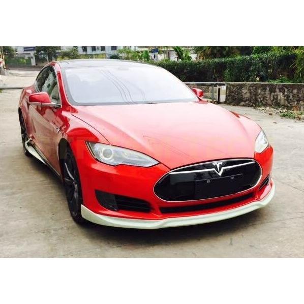 TESLA テスラ モデルS用 FRP フロントスポイラー リップスポイラー フロントリップ バンパ...