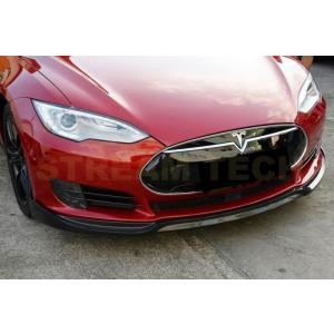 TESLA テスラ モデルS用 カーボン フロントスポイラー リップスポイラー フロントリップ バン...
