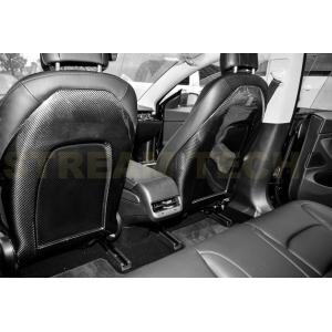 TESLA テスラ モデル3用 ドライカーボン フロントシートバックパネル 左右2点セット 2種類有...