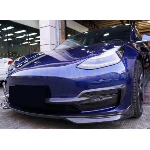 TESLA テスラ モデル3用 パフォーマンス カーボン フロントスポイラー リップスポイラー アン...