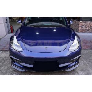 TESLA テスラ モデル3用 パフォーマンス カーボン フロントバンパースポイラー ミドルフロント...