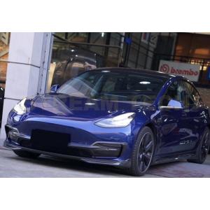 TESLA テスラ モデル3用 パフォーマンス カーボン サイドスカート サイドスポイラー サイドス...