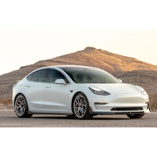 TESLA テスラ モデル3用 VRS カーボン サイドスカート サイドスポイラー サイドステップ ...