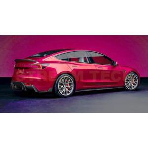 TESLA テスラ モデル3 後期用 ドライカーボン サイドスカート サイドスポイラー サイドステッ...