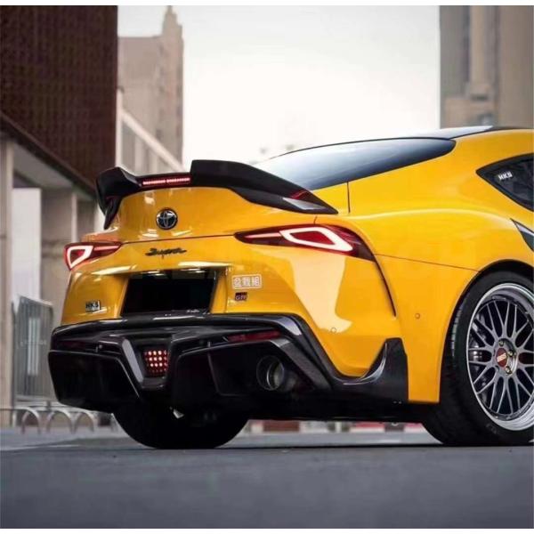 TOYOTA トヨタ A90 A91 GR スープラ用 ブラックシリーズ カーボン トランクスポイラ...