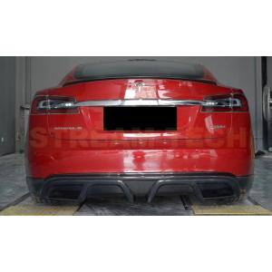 TESLA テスラ モデルS用 DTMタイプ カーボン リアディフューザー リアアンダースポイラー ...