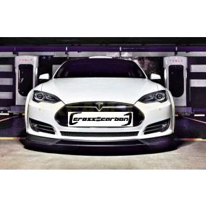 TESLA テスラ モデルS用 レボスタイル カーボン フロントスポイラー リップスポイラー フロン...