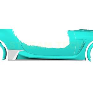 TOYOTA GR86 SUBARU BRZ用 ED1タイプ カーボン サイドスカート サイドステッ...