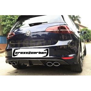 VW フォルクス ワーゲン ゴルフ7 R R-Line用 DTMタイプ カーボン リアディフューザー...